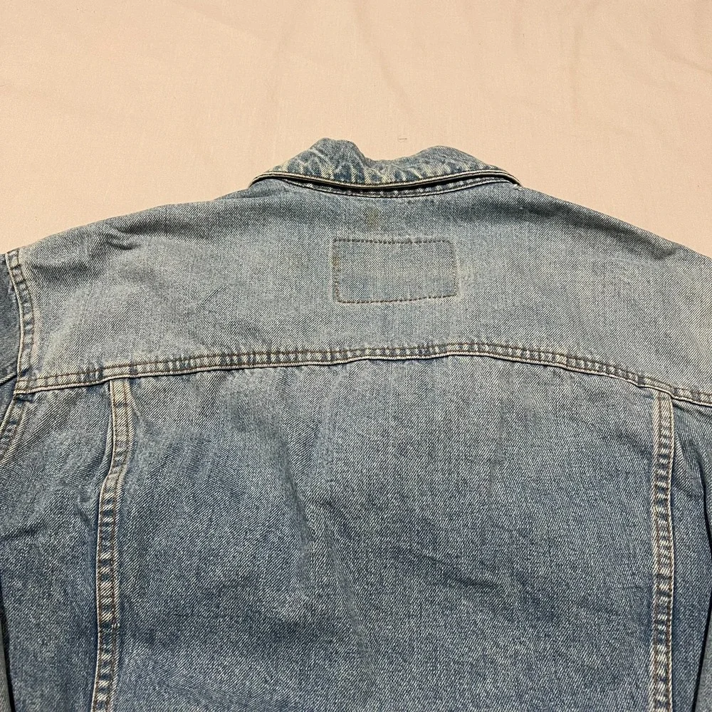 Vintage Diesel Industry Mens Light Blue Outdoor Star Series Denim Jacket Size L